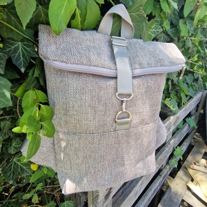 RE'A dizájn Soft Gray rolltop hátizsák  S méret - táska & tok - hátizsák - roll top hátizsák - Meska.hu