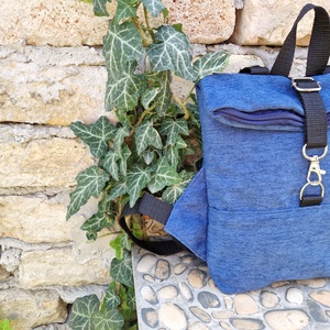 RE'A dizájn Enamel Blue rolltop hátizsák  XXS méret - táska & tok - hátizsák - roll top hátizsák - Meska.hu