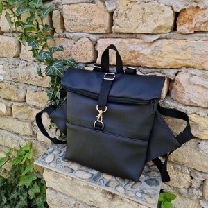 RE'A dizájn Little Black rolltop hátizsák  XS méret, Táska & Tok, Hátizsák, Roll top hátizsák, Varrás, MESKA