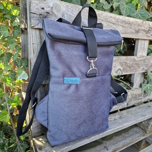 RE'A dizájn Steel Blue hátizsák  S méret - táska & tok - hátizsák - roll top hátizsák - Meska.hu