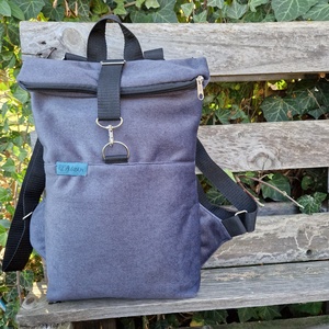 RE'A dizájn Steel Blue hátizsák  S méret - táska & tok - hátizsák - roll top hátizsák - Meska.hu