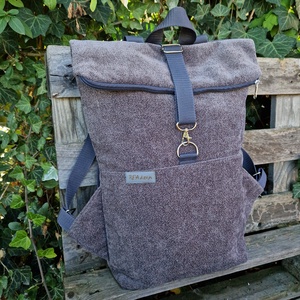 RE'A dizájn Mouse rolltop hátizsák  M méret, Táska & Tok, Hátizsák, Roll top hátizsák, Varrás, MESKA