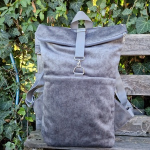 RE'A dizájn Gray Marble rolltop hátizsák  M méret, Táska & Tok, Hátizsák, Roll top hátizsák, Varrás, MESKA
