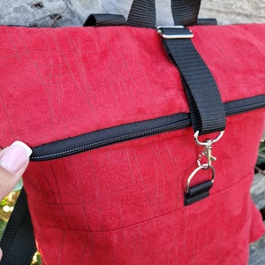RE'A dizájn Autumn Red rolltop hátizsák  S/M közötti méret - táska & tok - hátizsák - roll top hátizsák - Meska.hu