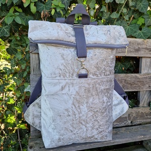 RE'A dizájn Silver Pearl - dark gray rolltop hátizsák  M/L közötti méret, Táska & Tok, Hátizsák, Roll top hátizsák, Varrás, MESKA
