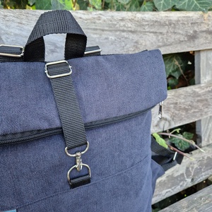 RE'A dizájn Dark Blue rolltop hátizsák  S méret - táska & tok - hátizsák - roll top hátizsák - Meska.hu