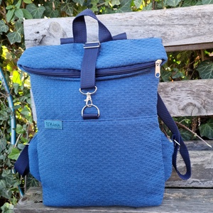RE'A dizájn Blue Eyes rolltop hátizsák  S méret - táska & tok - hátizsák - roll top hátizsák - Meska.hu