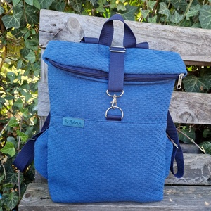 RE'A dizájn Blue Eyes rolltop hátizsák  S méret, Táska & Tok, Hátizsák, Roll top hátizsák, Varrás, MESKA