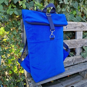RE'A dizájn Greek Blue rolltop hátizsák  S/M közötti méret, Táska & Tok, Hátizsák, Roll top hátizsák, Varrás, MESKA