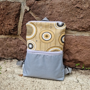 RE'A dizájn Sárga trapéz hátizsák - táska & tok - hátizsák - roll top hátizsák - Meska.hu