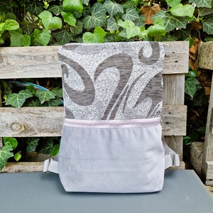 RE'A dizájn Gray Waves trapéz hátizsák - táska & tok - hátizsák - roll top hátizsák - Meska.hu