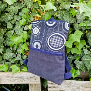 RE'A dizájn Blue Circles trapéz hátizsák - táska & tok - hátizsák - roll top hátizsák - Meska.hu