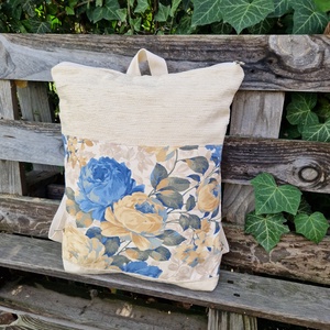 RE'A dizájn Soft Roses - blue hátizsák - táska & tok - hátizsák - hátizsák - Meska.hu