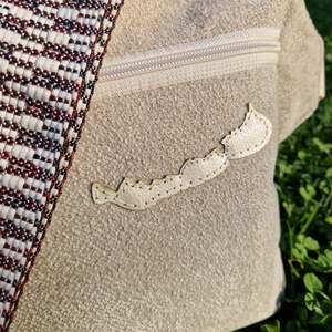 RE'A dizájn Bézs Balaton maxi crossbody táska - táska & tok - kézitáska & válltáska - vállon átvethető táska - Meska.hu