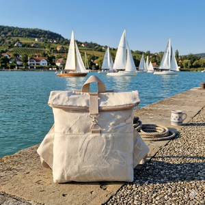 RE'A dizájn Krém Balaton rolltop hátizsák � S méret - Meska.hu