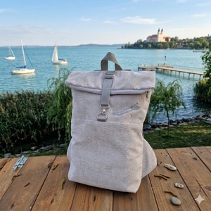 RE'A dizájn Szürke Balaton rolltop hátizsák � M méret - Meska.hu
