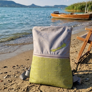 RE'A dizájn Szürke hullám Balaton hátizsák � S méret - Meska.hu
