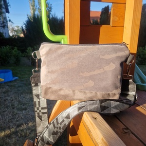 RE'A dizájn Középszürke Balaton maxi crossbody - táska & tok - hátizsák - roll top hátizsák - Meska.hu