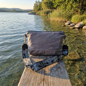 RE'A dizájn Középszürke Balaton maxi crossbody - Meska.hu