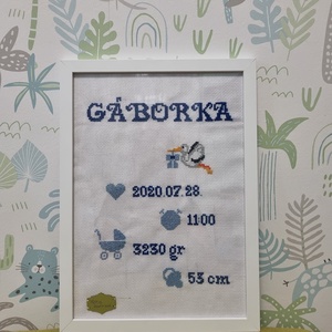 Babaköszöntő ajándék, Otthon & Életmód, Babaszoba, gyerekszoba, Babaszoba kép, Hímzés, MESKA