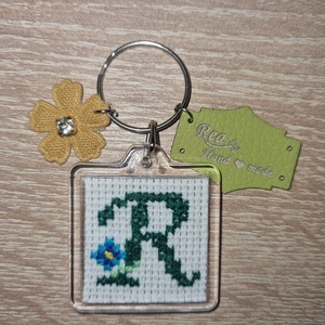 Monogramos kulcstartó, Táska & Tok, Kulcstartó & Táskadísz, Kulcstartó, Hímzés, MESKA