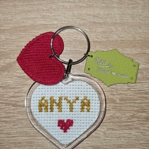 Anyák napi szivecske kulcstartó  - táska & tok - kulcstartó & táskadísz - kulcstartó - Meska.hu