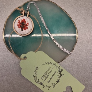 Fém könyvjelző, Könyv & Zene, Könyvjelző, Hímzés, MESKA