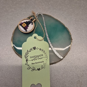 Fém könyvjelző, Könyv & Zene, Könyvjelző, Hímzés, MESKA