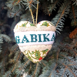 Karácsonyfadísz névvel - Meska.hu