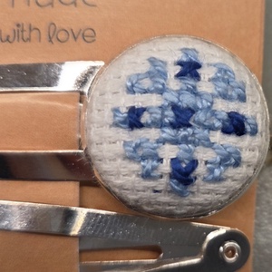 Hópelyhes hajcsat+hajgumi szett - ruha & divat - hajdísz & hajcsat - hajgumi - Meska.hu