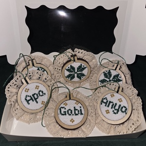 Karácsonyfadísz szett - karácsony - karácsonyi lakásdekoráció - karácsonyfadíszek - Meska.hu