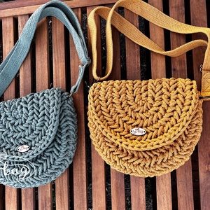 Váll táska / Cross-body táska, Táska & Tok, Kézitáska & válltáska, Vállon átvethető táska, Horgolás, Varrás, MESKA