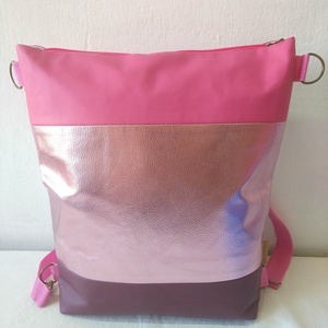 Kétfunkciós táska rózsaszin kedvelőknek, Táska & Tok, Variálható táska, Varrás, MESKA