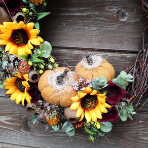 Napraforgós őszi ajtódísz  - otthon & életmód - dekoráció - ajtó- és ablak dekoráció - ajtódísz & kopogtató - Meska.hu