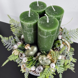 Csupa zöld adventi asztaldísz - karácsony - adventi díszek - adventi asztaldísz - Meska.hu