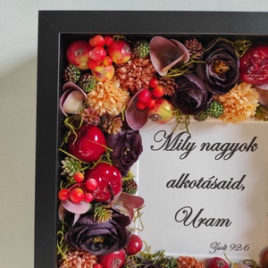 Őszi, színes képkeret bibliai idézettel - otthon & életmód - dekoráció - kép & falikép - képkeret - Meska.hu