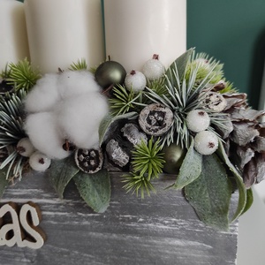Havas, deres adventi asztaldísz - karácsony - adventi díszek - adventi asztaldísz - Meska.hu