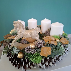 Ginkgóleveles adventi koszorú  - Meska.hu