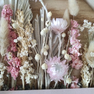 Szárazvirágos falidísz, ajtódísz - otthon & életmód - dekoráció - fali és függő dekoráció - falra akasztható dekor - Meska.hu