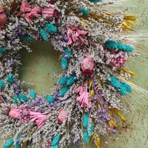 Szárazvirágos ajtódísz, falidísz - otthon & életmód - dekoráció - ajtó- és ablak dekoráció - ajtódísz & kopogtató - Meska.hu