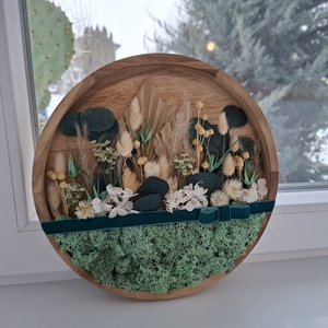 Kis virágoskert ajtódísz, falidísz - otthon & életmód - dekoráció - ajtó- és ablak dekoráció - ajtódísz & kopogtató - Meska.hu