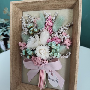 Szárított virágcsokor képkeretben - otthon & életmód - dekoráció - asztal és polc dekoráció - asztaldísz - Meska.hu