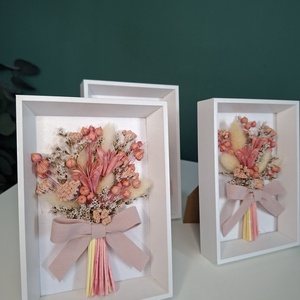 Szárított virágcsokor képkeretben - Meska.hu