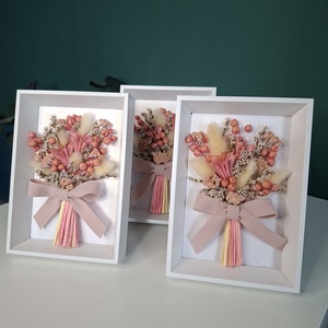 Szárított virágcsokor képkeretben - otthon & életmód - virágdekoráció - virágdíszek - fali virágdekoráció - Meska.hu