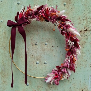 Szárazvirágos ajtódísz, falidísz  - otthon & életmód - dekoráció - ajtó- és ablak dekoráció - ajtódísz & kopogtató - Meska.hu