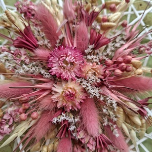 Szárazvirágos falidísz, ajtódísz, Otthon & Életmód, Dekoráció, Fali és függő dekoráció, Falra akasztható dekor, Virágkötés, MESKA