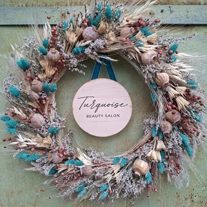 Szárazvirág koszorú - otthon & életmód - dekoráció - ajtó- és ablak dekoráció - ajtódísz & kopogtató - Meska.hu