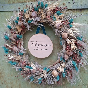 Szárazvirág koszorú - otthon & életmód - dekoráció - ajtó- és ablak dekoráció - ajtódísz & kopogtató - Meska.hu