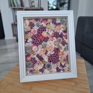 Tavaszi Képkeret szárított virágokkal - otthon & életmód - dekoráció - kép & falikép - képkeret - Meska.hu