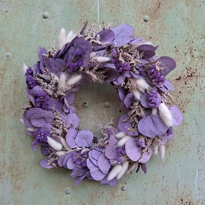 Tavaszi eukaliptuszos ajtódísz, Otthon & Életmód, Dekoráció, Ajtó- és ablak dekoráció, Ajtódísz & Kopogtató, Virágkötés, MESKA